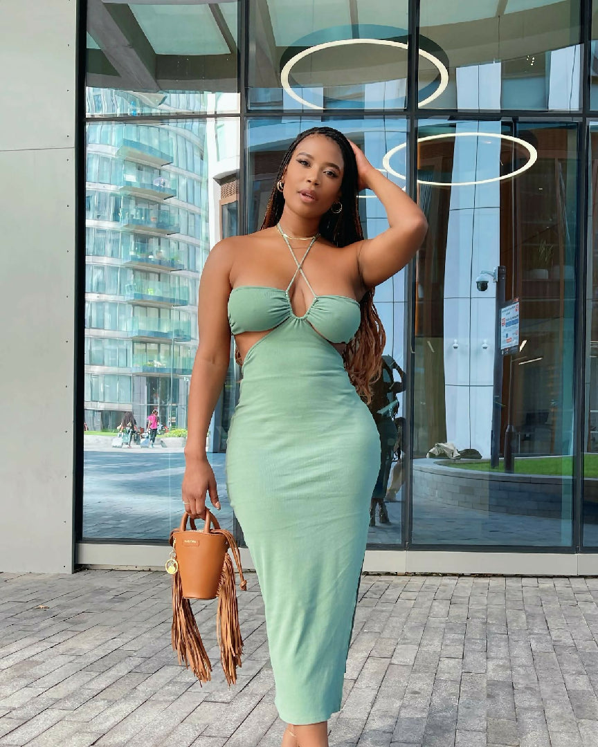 Mint Green Cut out dress 36 / L – WISI-Oi