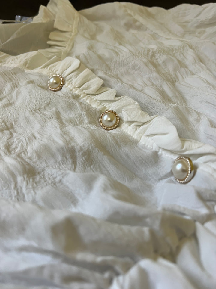 Vintage-Inspired White Dress - Size Large (Brand New, Never Worn)