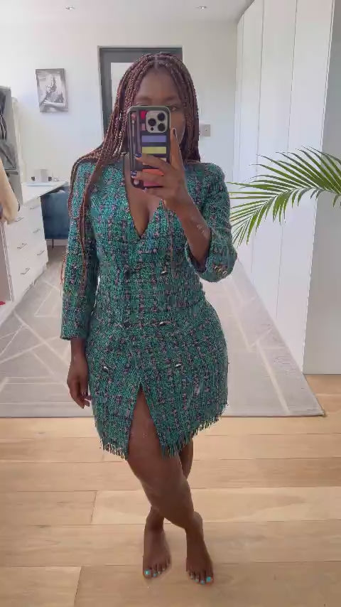 Double breasted blazer dress