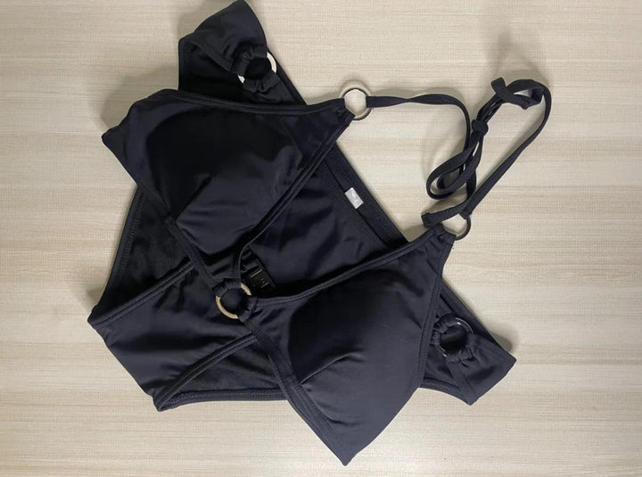 Image of Black and siklver bikini