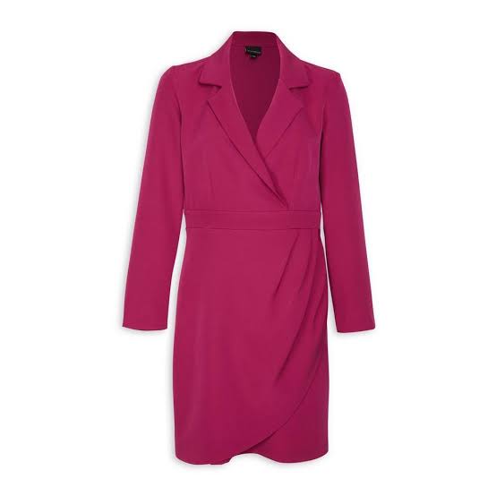 Image of Fuschia pink blazer dress 