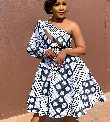 Image of African One Arm Dress