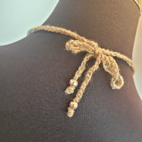 Image of Handmade Crochet Necklace With Flowers