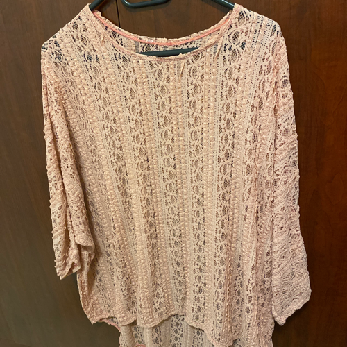 Image of Pink Lace Cover Up