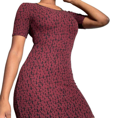 Image of Topshop Bodycon Knit Jacquard Dress