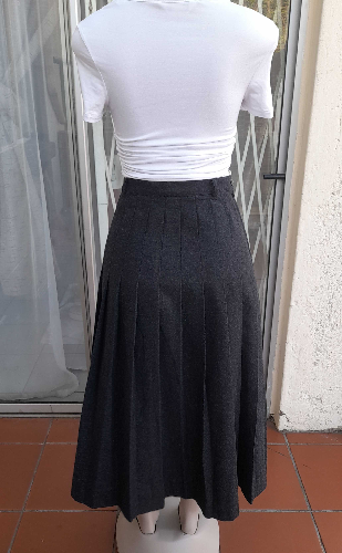Image of Grey Pleated Skirt