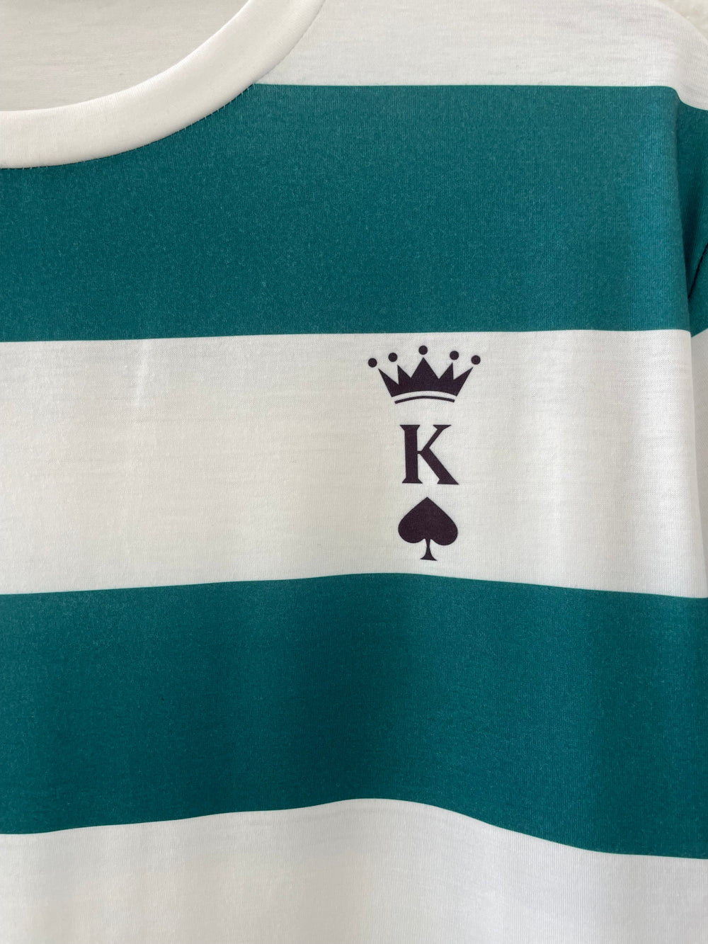 Image of Green/White striped tee