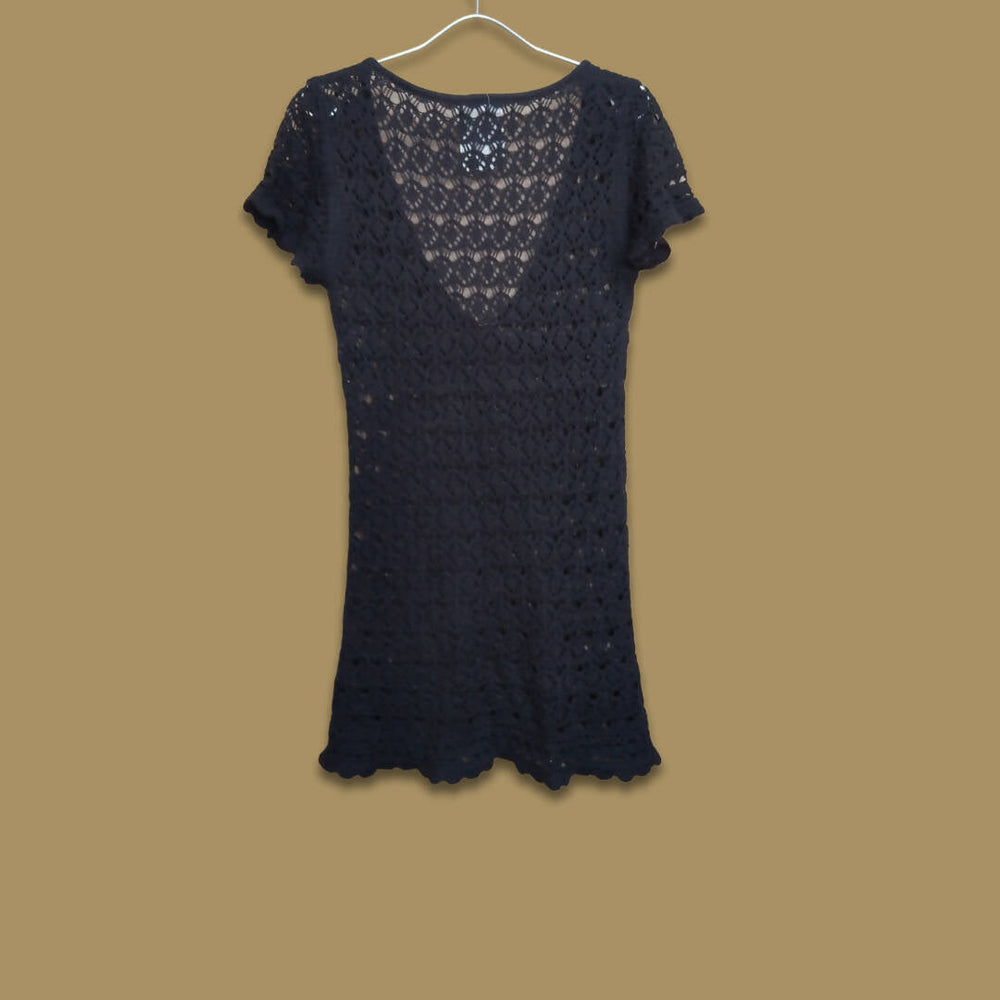 Image of Short Sleeve Loose Knit Top / Bikini Cover Up