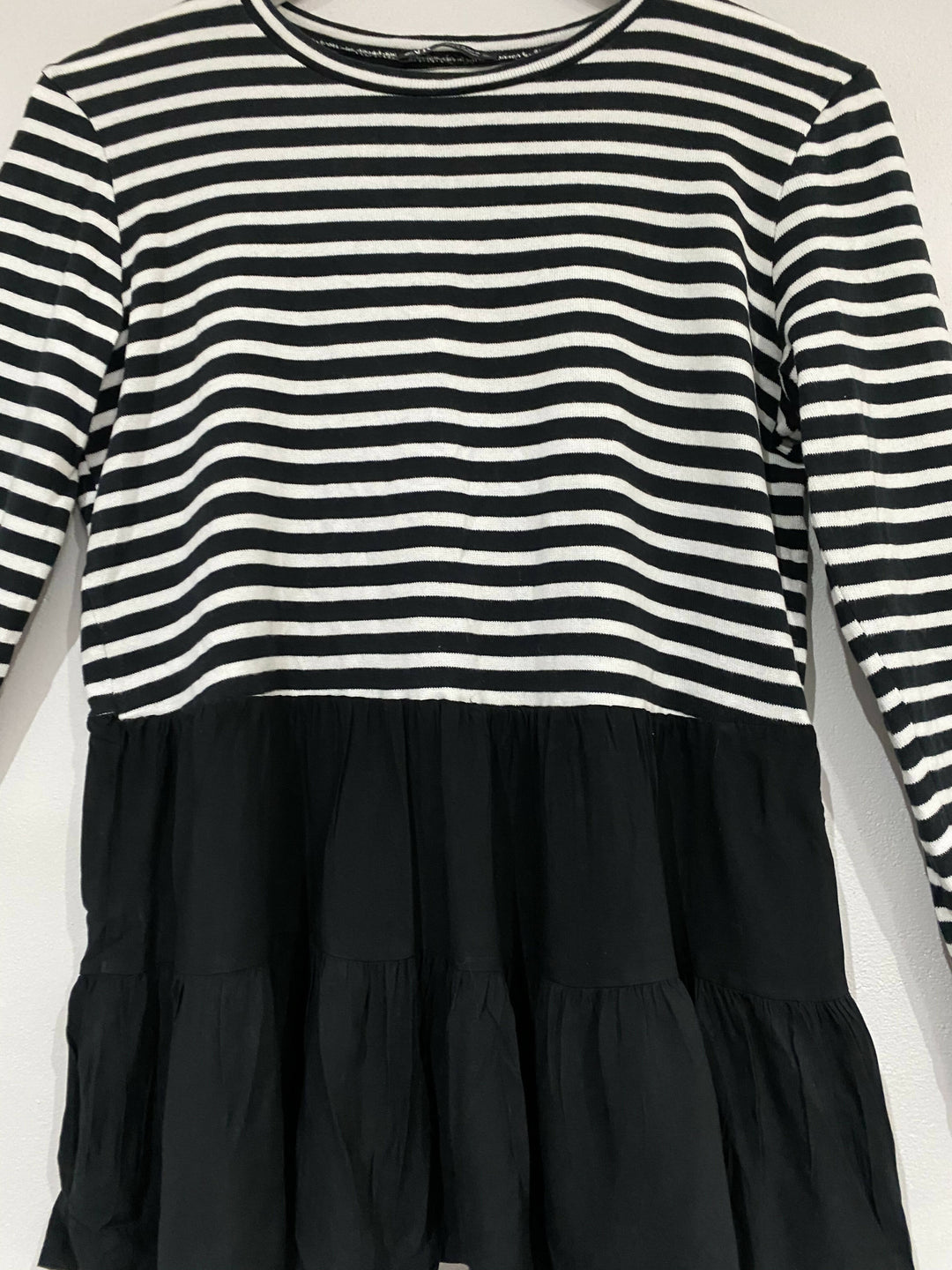 Image of Zara Striped Top With Frills