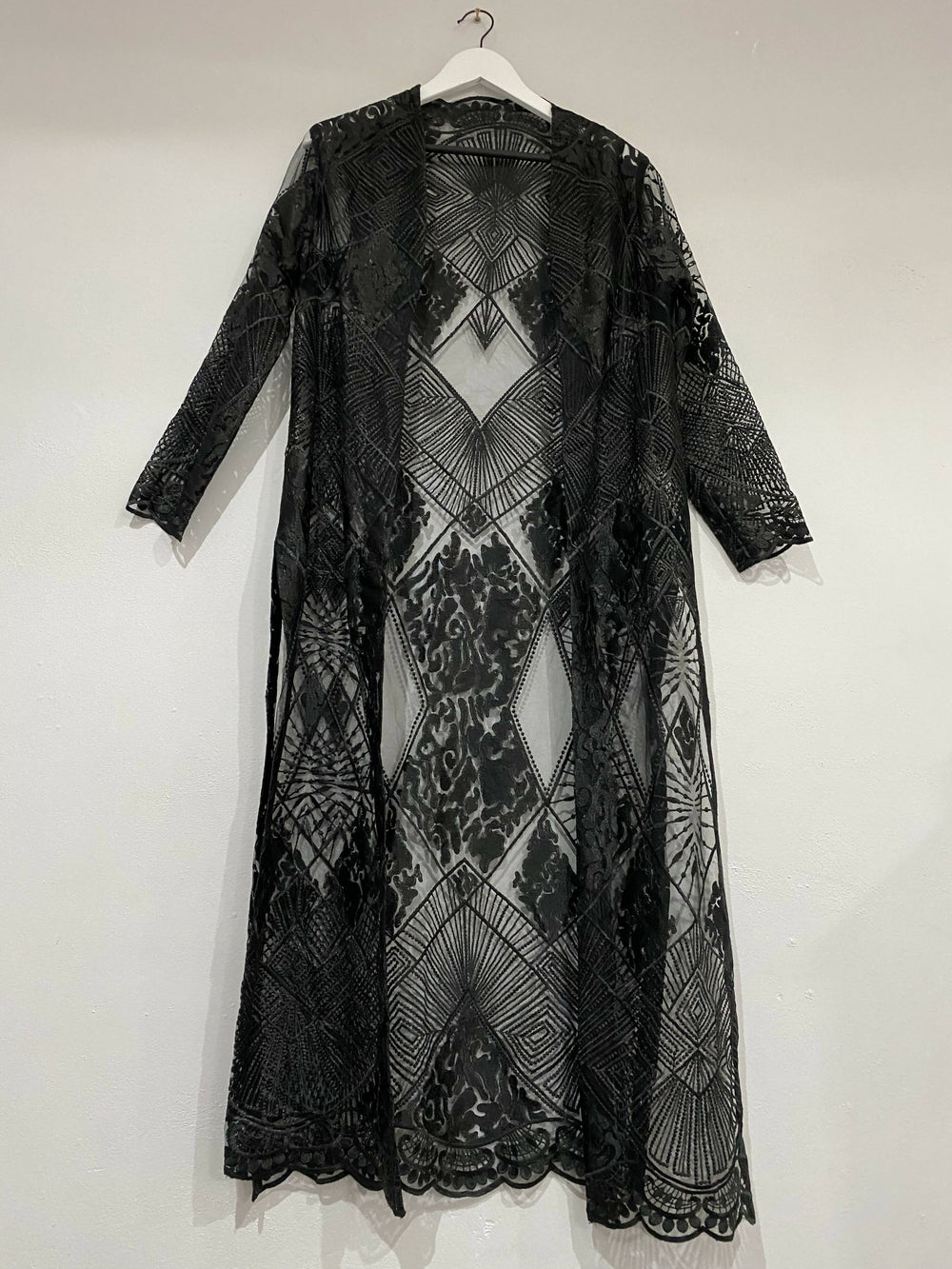 Image of Black Lace Kimono