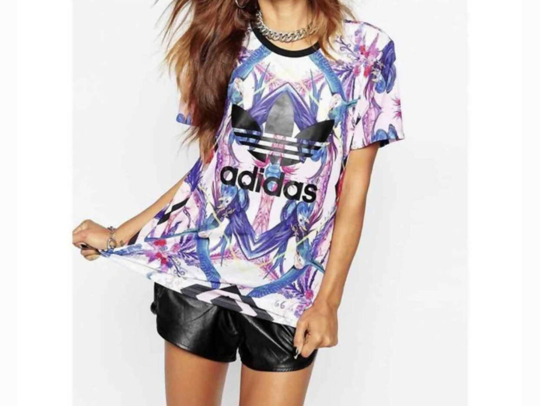 Image of Adidas Originals Abstract Florera Trefoil T-Shirt