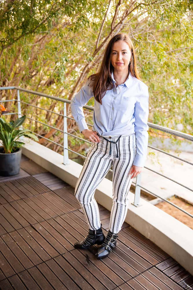 Image of Topshop Striped Fitting Pants
