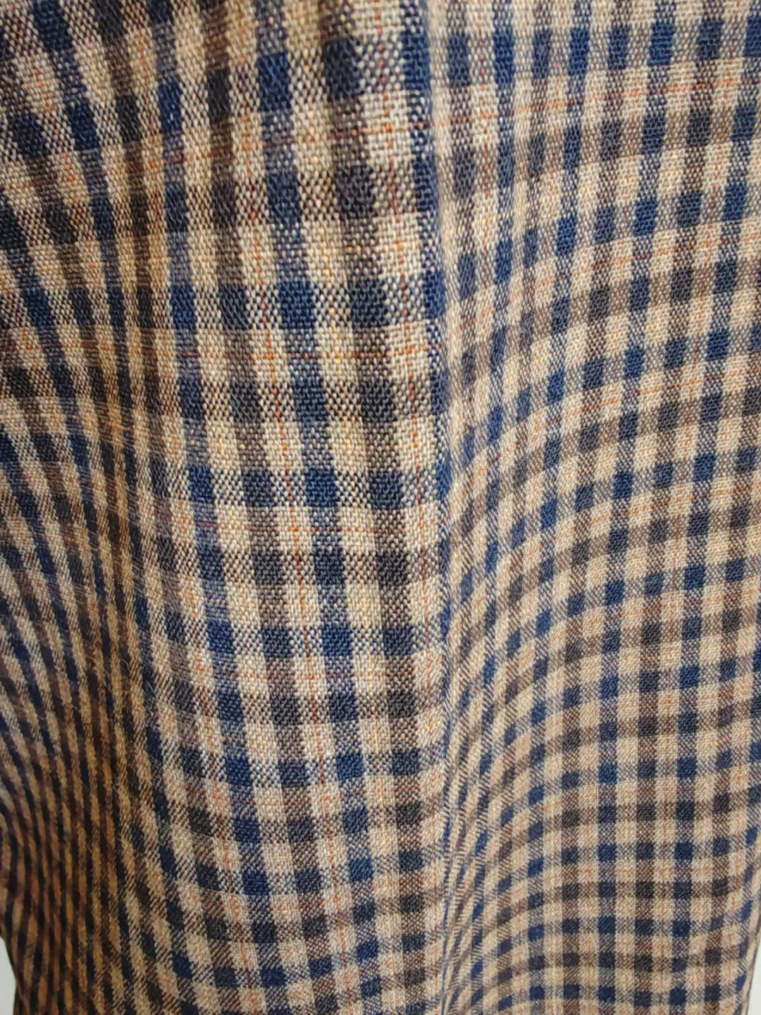 High-Waisted Checkered Pants
