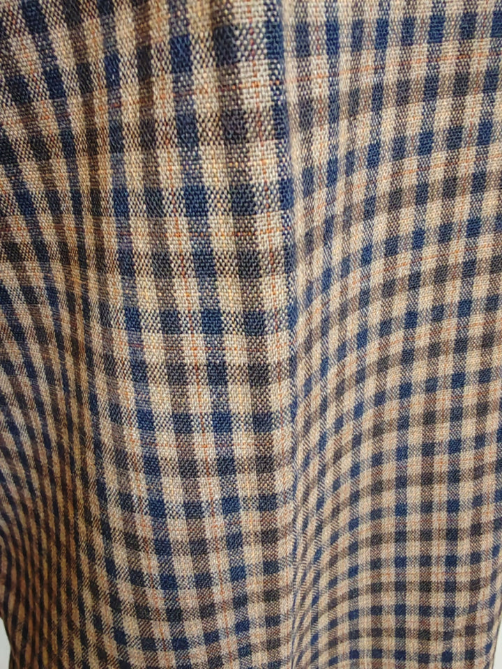 High-Waisted Checkered Pants