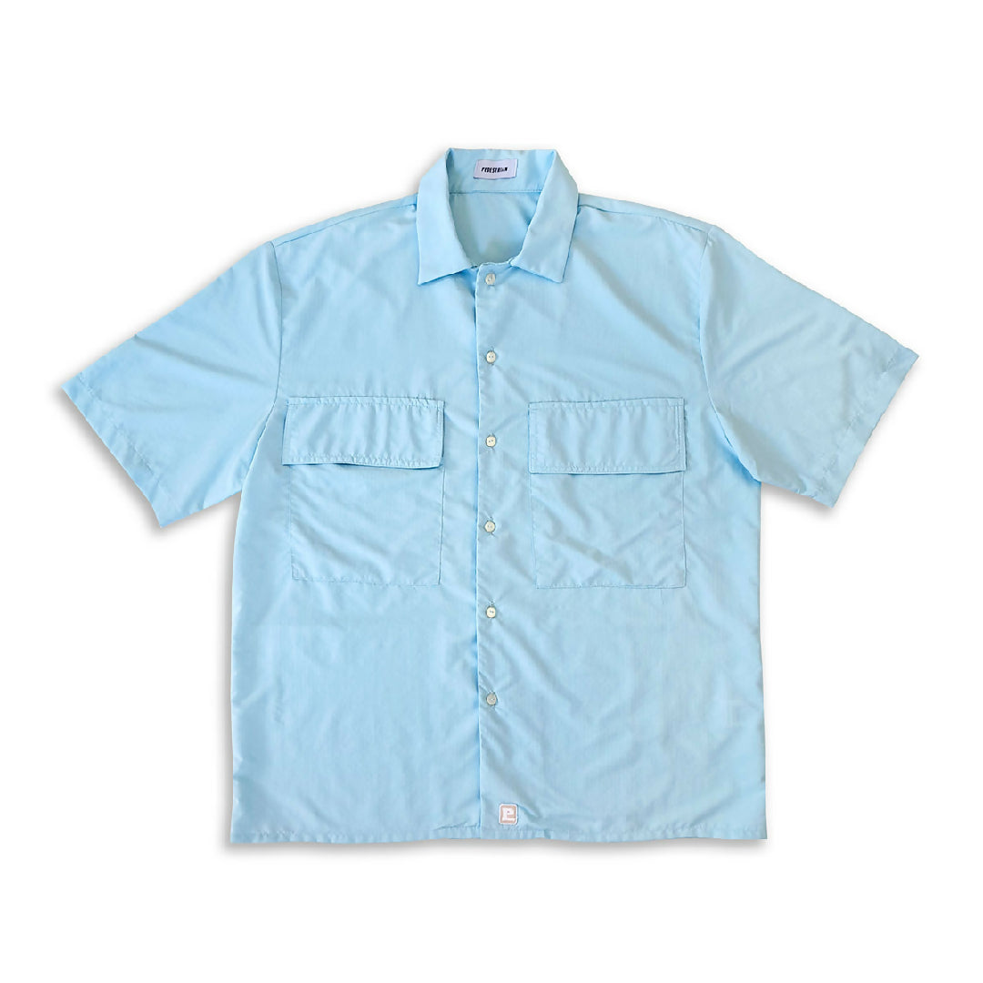 Baby Blue Bowling Shirt