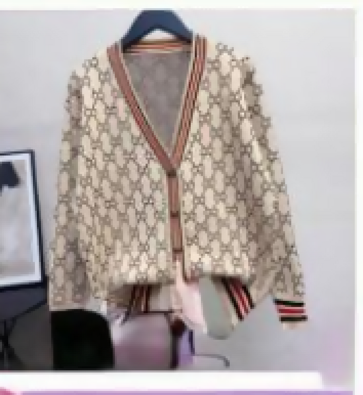 Cardigans For Women Fashion Loose V-Neck Knitted Cardigan