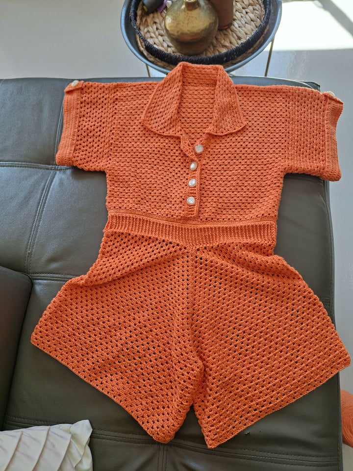 Orange Crochet Jumper
