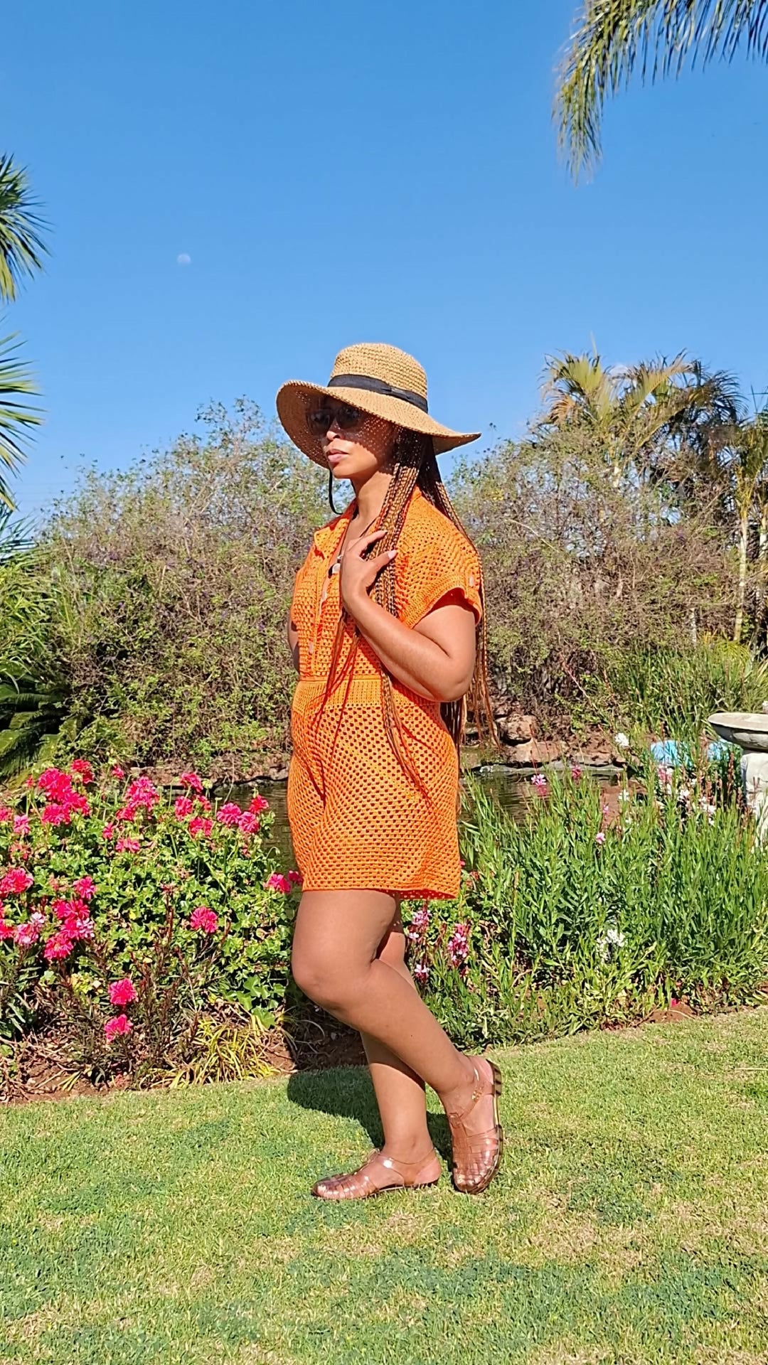 Orange Crochet Jumper
