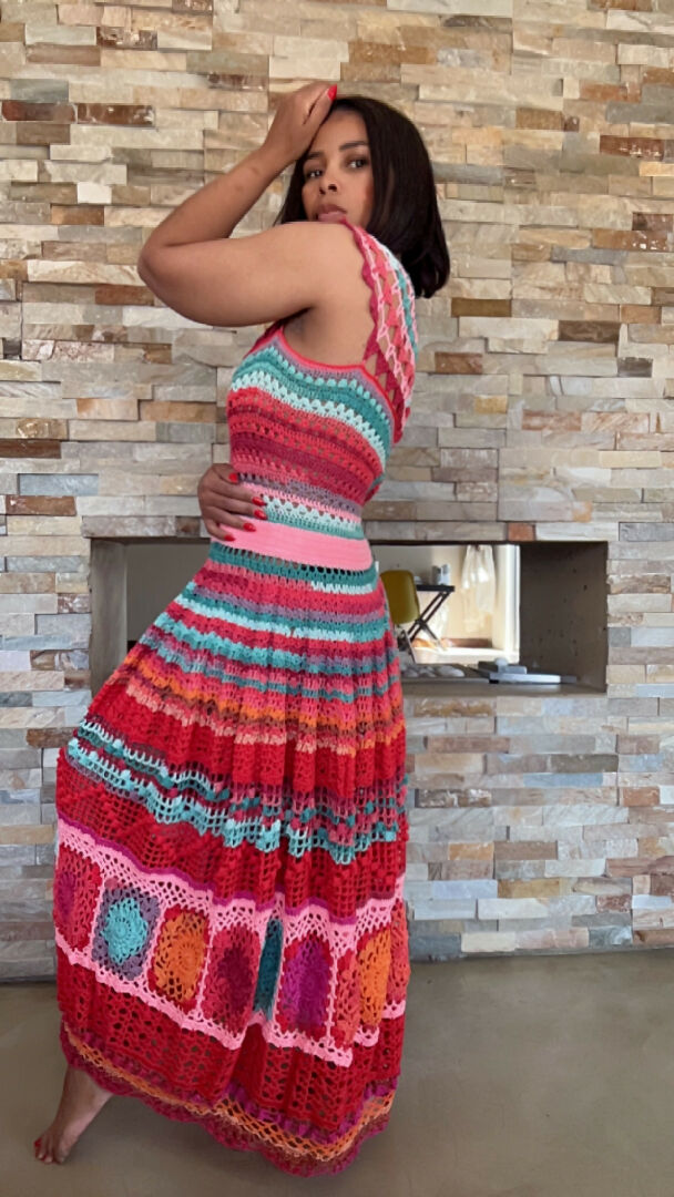 Crochet flair dress