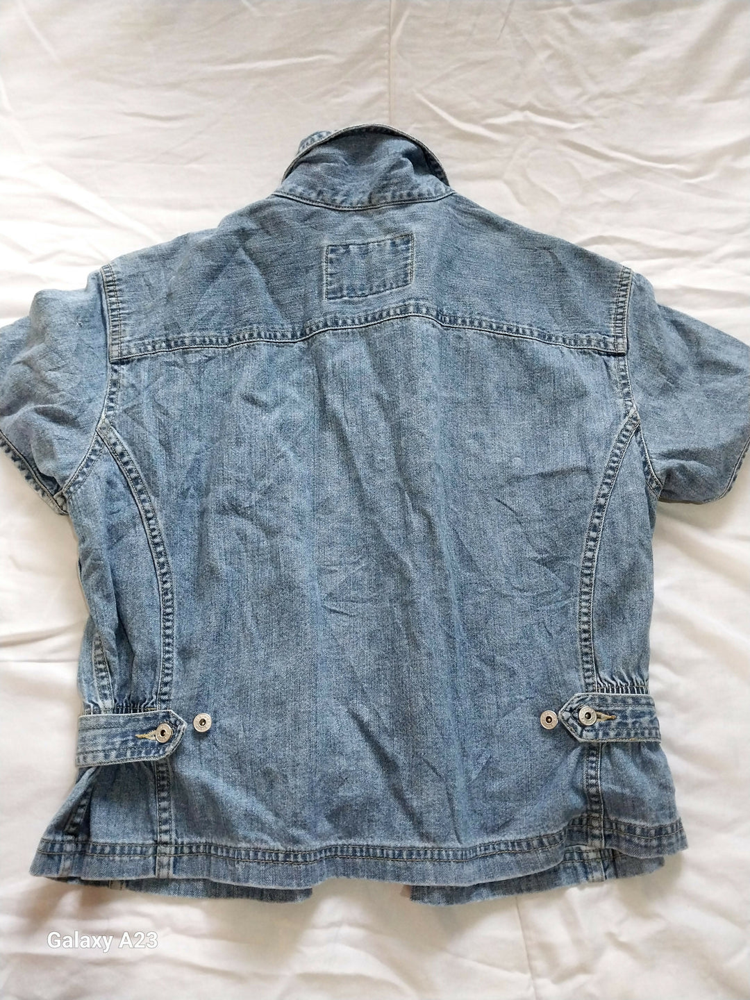 Collar Pre-Owned Denim Top