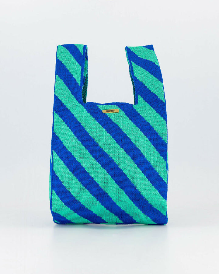 Diagonal Stripe Mini Shopper