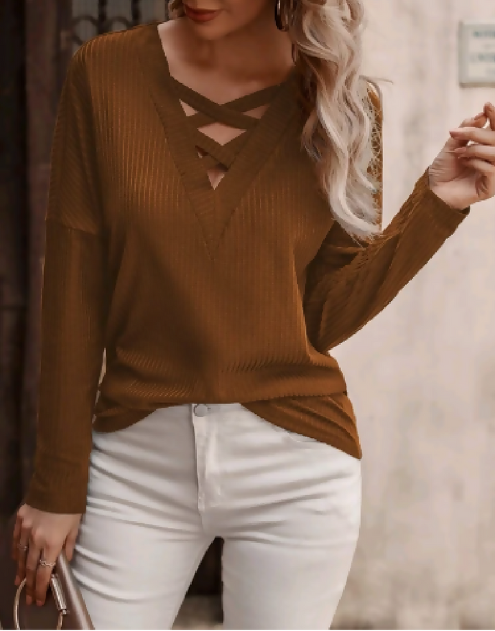 SHEIN Criss Cross Top