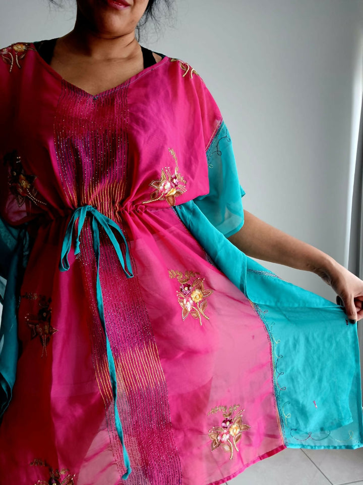 Lightweight Drawstring Beach Cover-Up