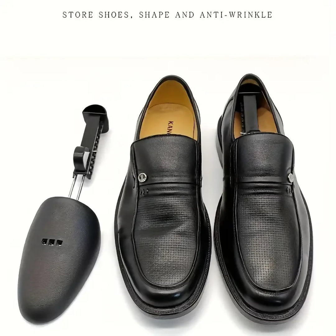 Gets rid of wrinkles - use a Shoe Trees