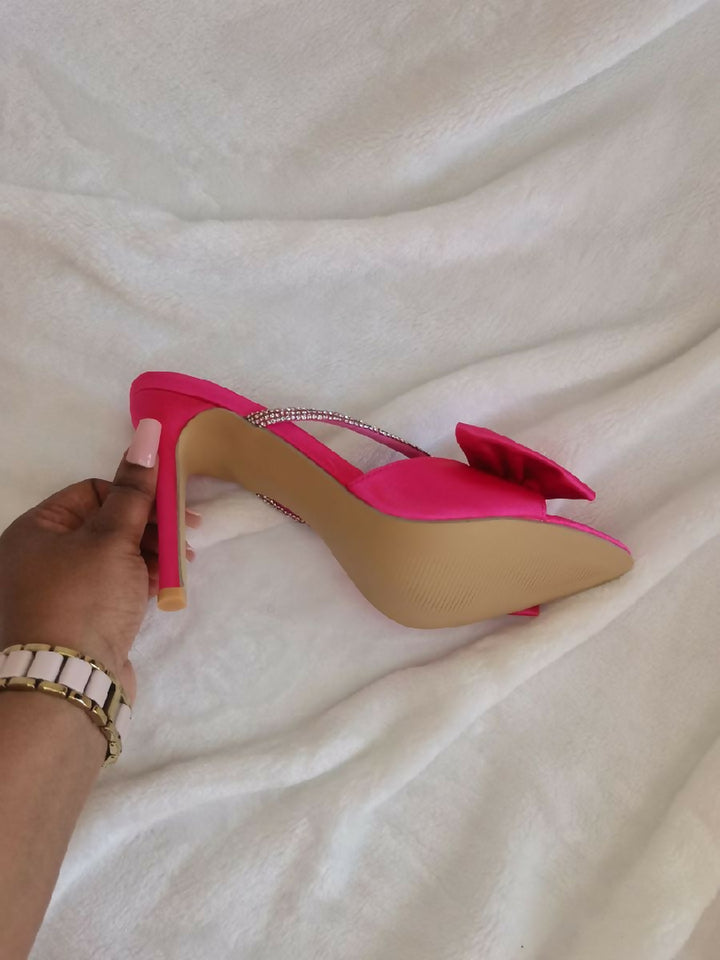 Pink Bow Heels