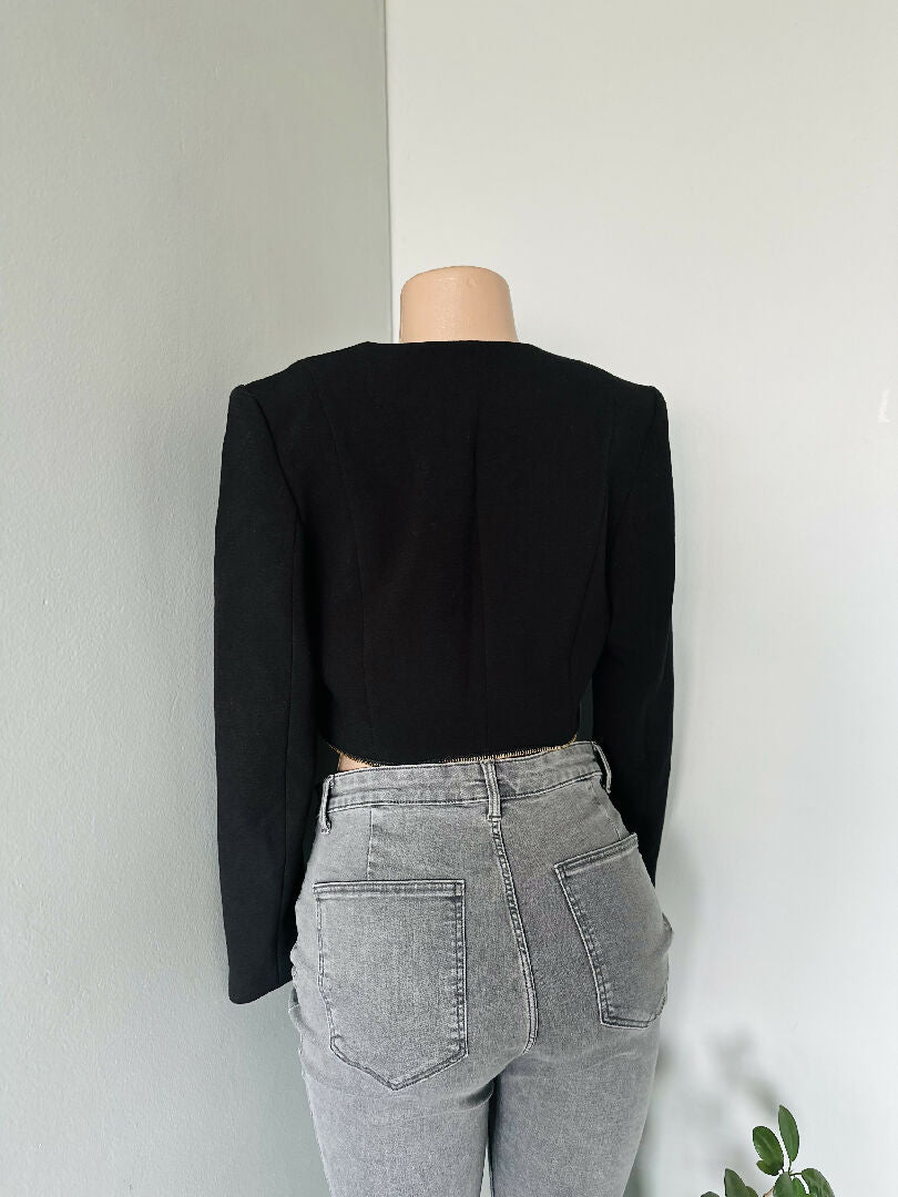 Forever New Cropped Formal Zipped Jacket