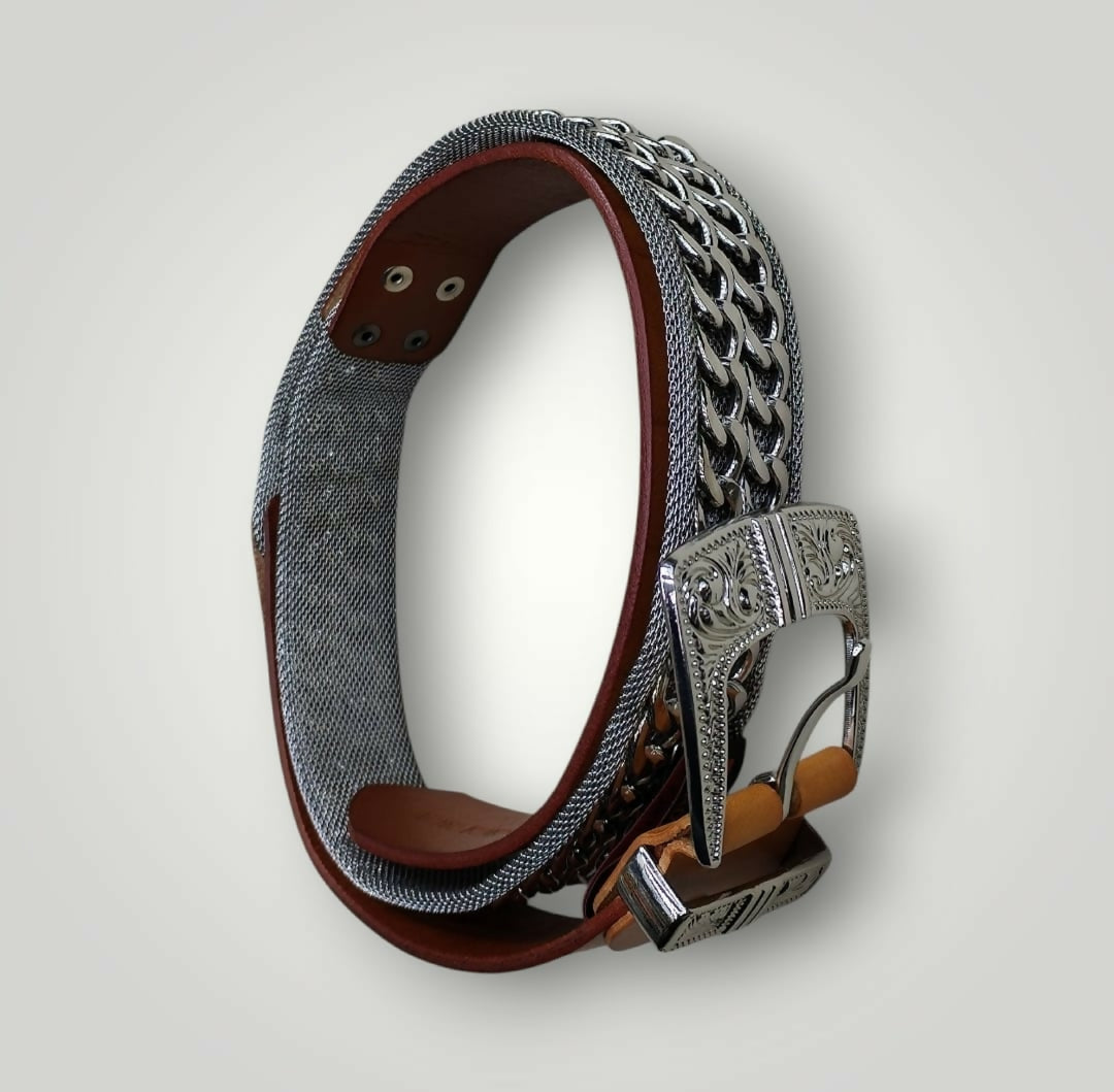 Nanni Metal-Leather Belt
