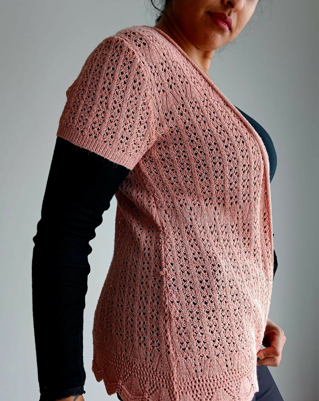 Jersey Knit Short Sleeve Shrug