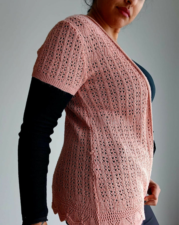 Jersey Knit Short Sleeve Shrug