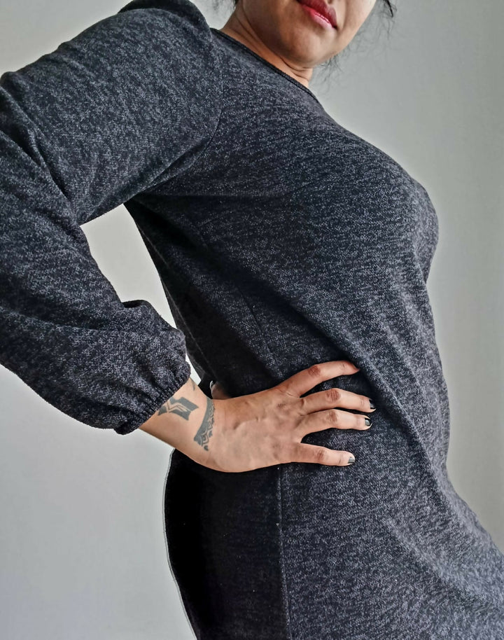 Dark Grey Long-Sleeve Top - Winter Wear