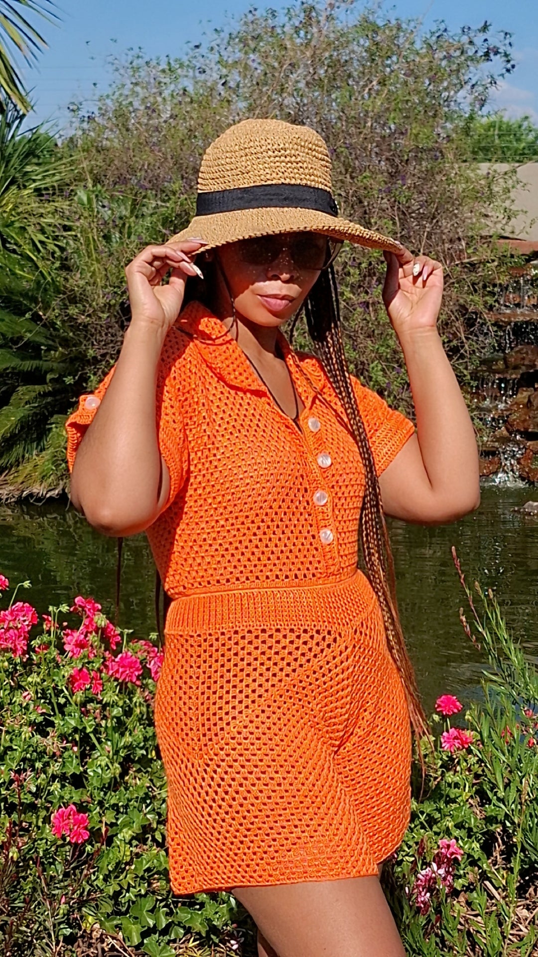 Orange Crochet Jumper
