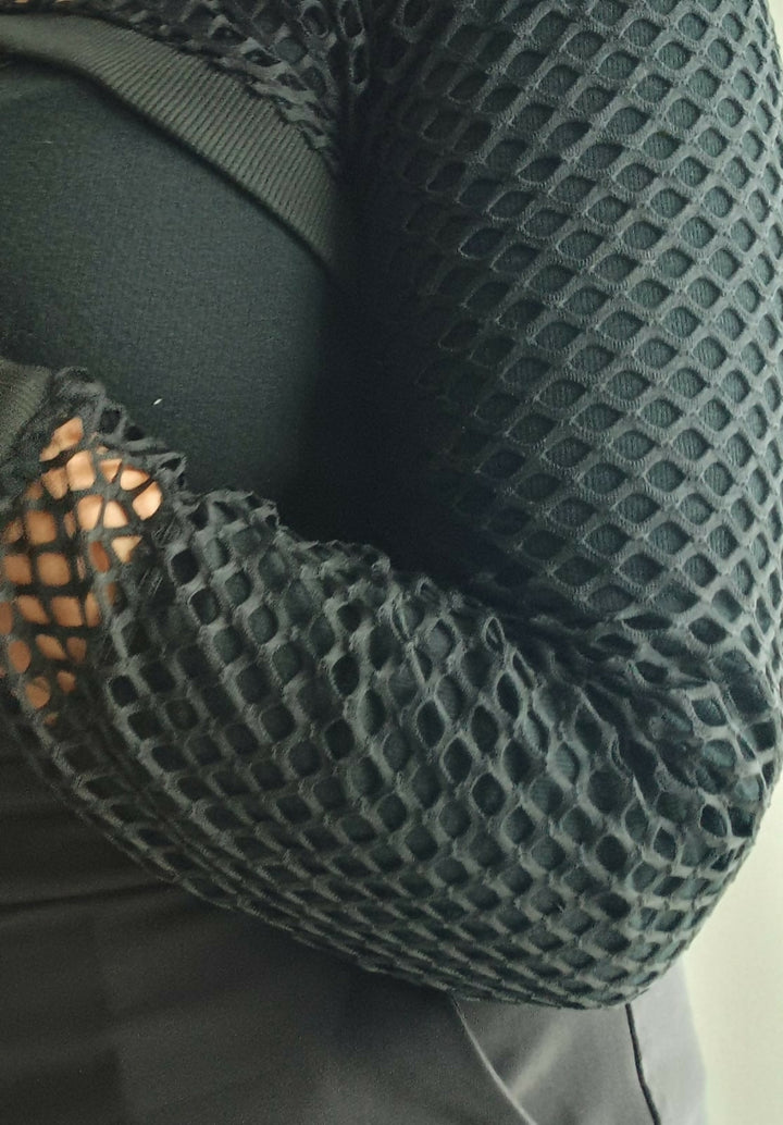 Black Mesh Overgarment - Casual & Gym Wear