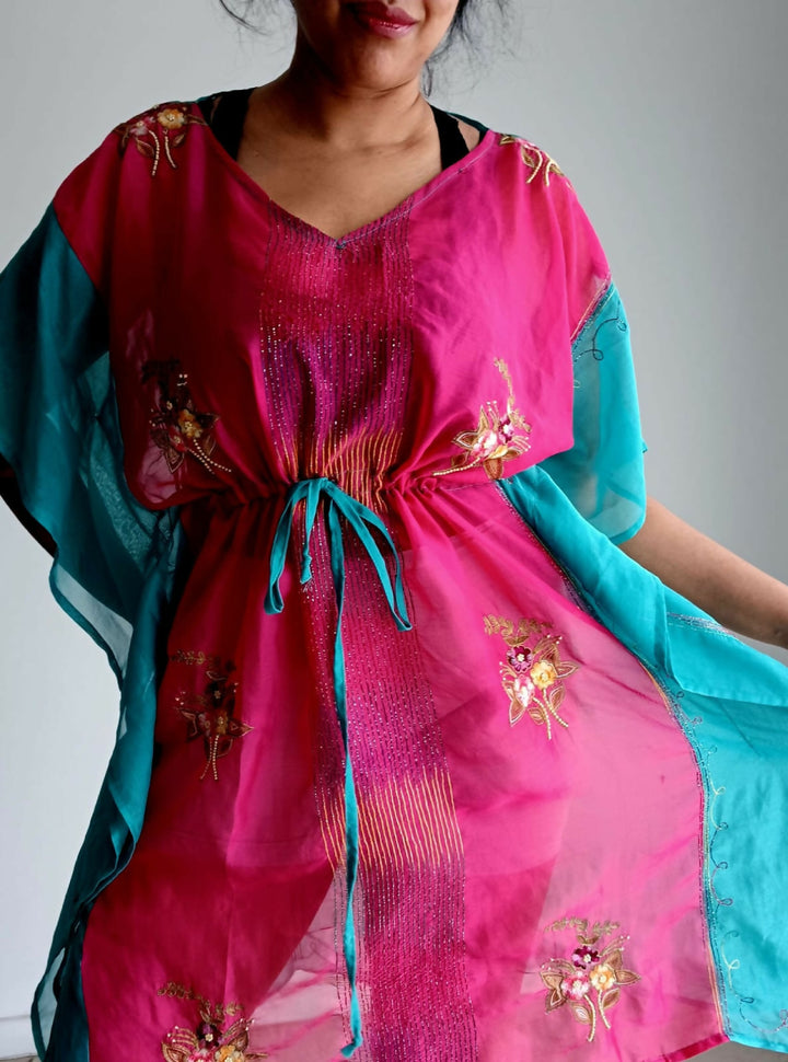 Lightweight Drawstring Beach Cover-Up