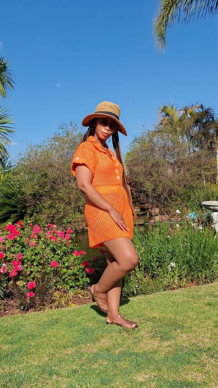 Orange Crochet Jumper