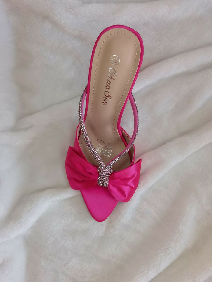 Pink Bow Heels