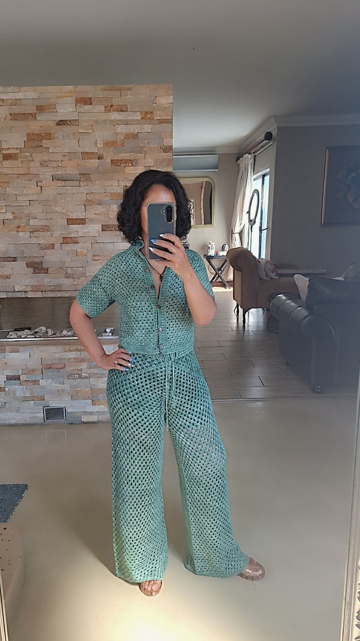 crochet pants set Size S/M