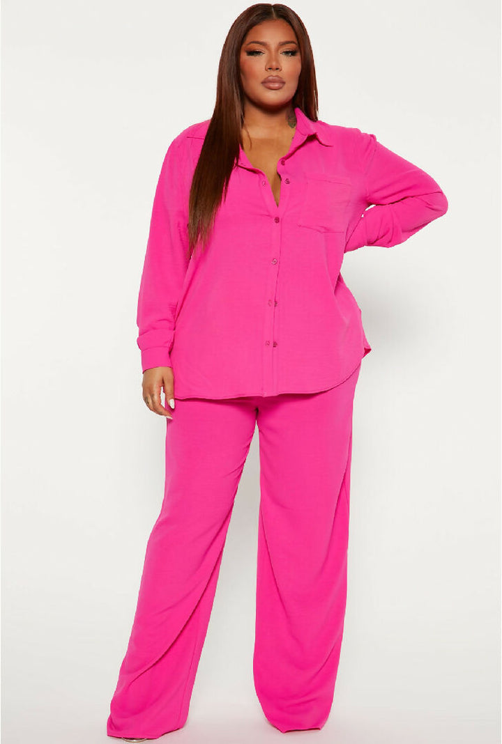 Hot Pink Pant Set