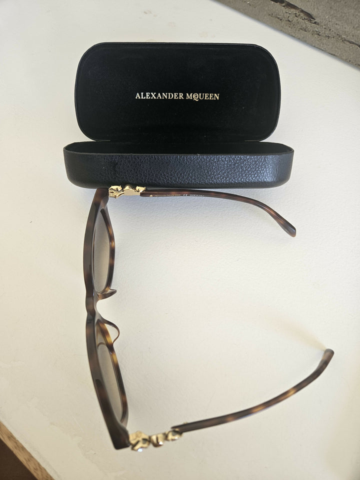 Alexander McQueen Acetate Skull-Embellished Cat-Eye Sunglasses
