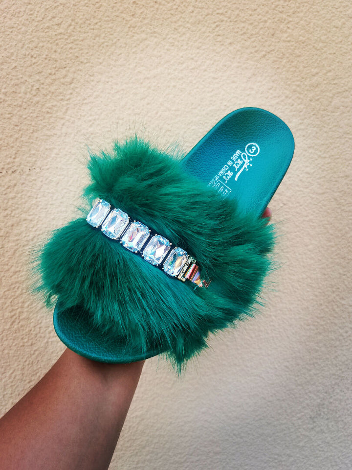 Comfy Faux Fur Slides