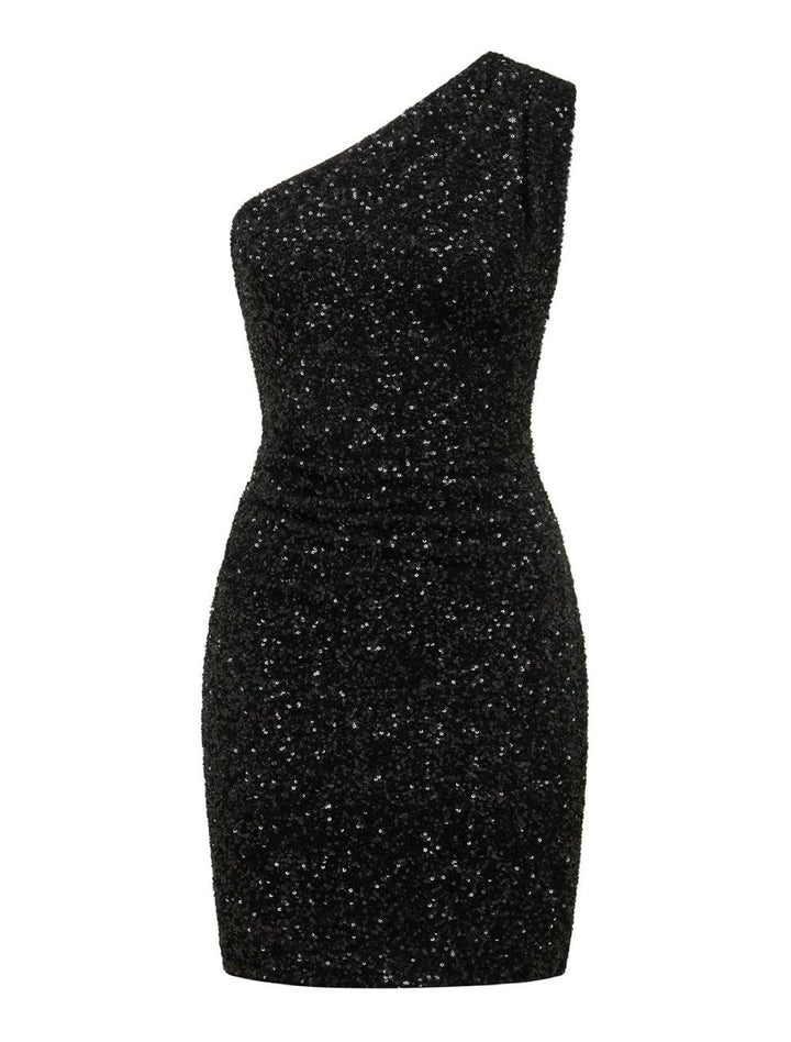 Rosalia Sequin Drape Mini Dress