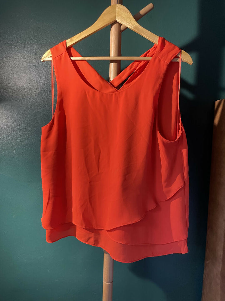 Tangerine silk top