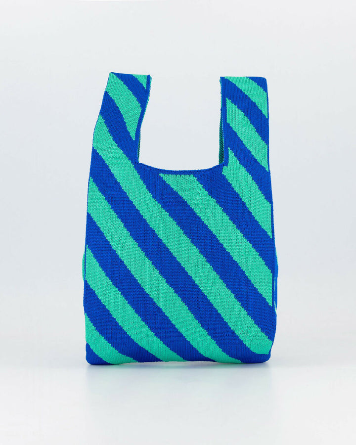 Diagonal Stripe Mini Shopper