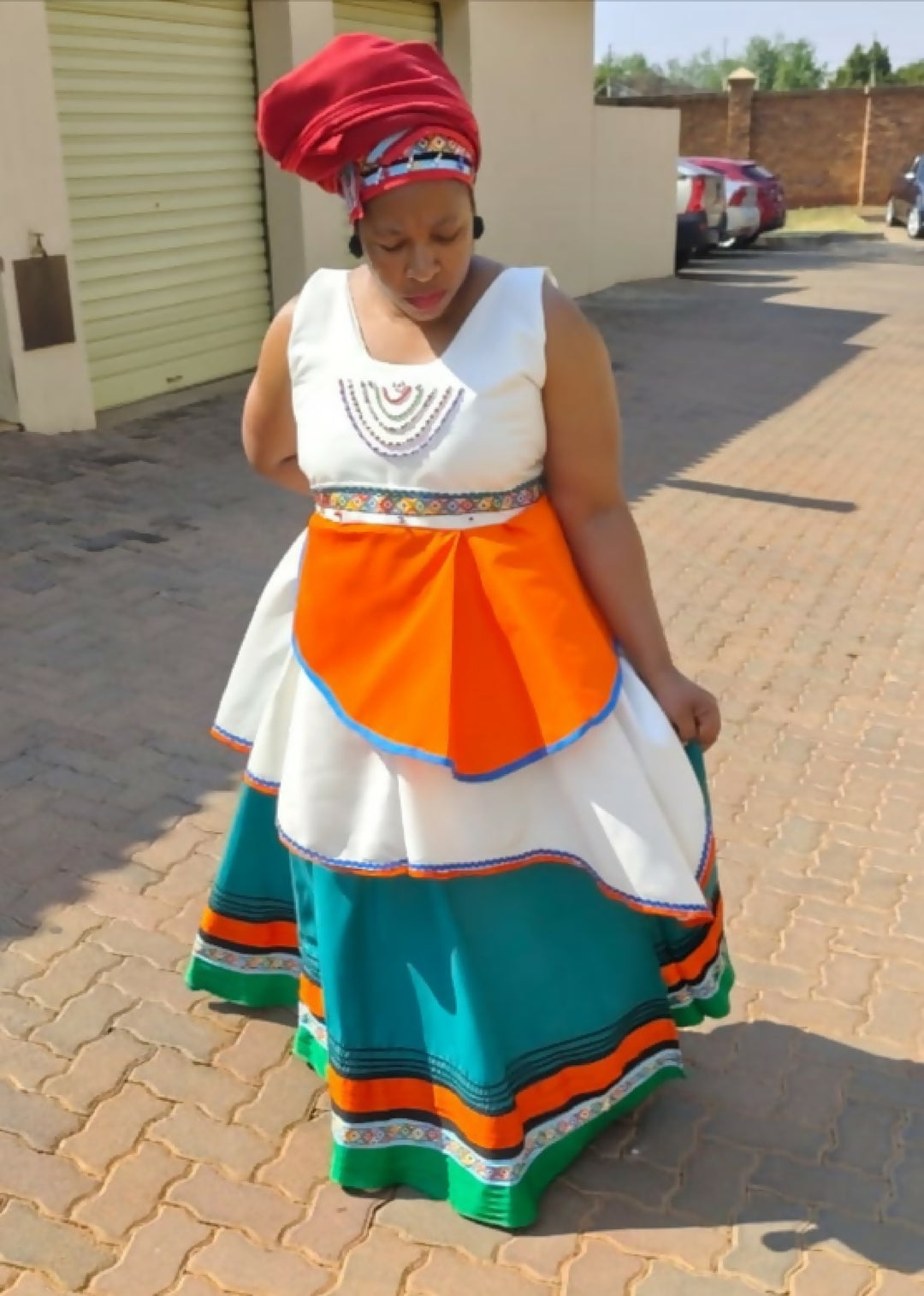 Xhosa Inspired Outfit (Skirt, Top And Doek)