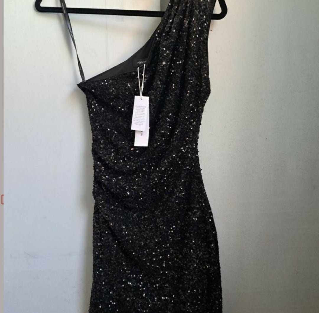 Rosalia Sequin Drape Mini Dress