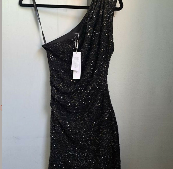 Rosalia Sequin Drape Mini Dress
