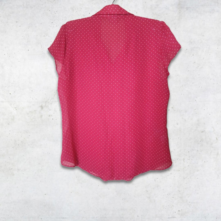 Women's Short Sleeve Polka Dot Blouse